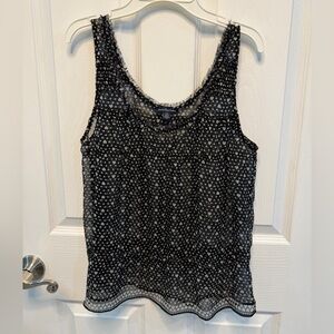 Sheer blouse with heart prints